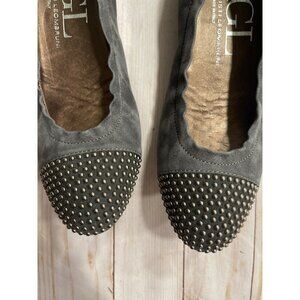 AGL Attilio Giusti Leombruni Studded Leather Flats ITALY EU 39.5